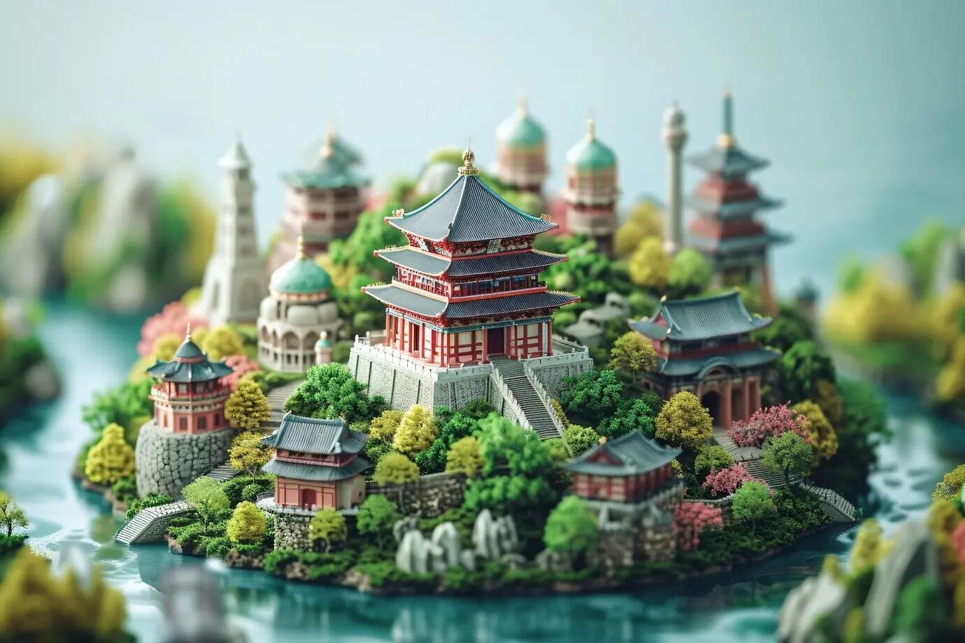 Architektur eines antiken Denkmals zur Feier des Welterbetags